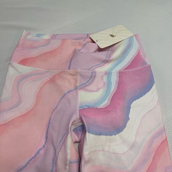 NWT Fabletics High Waisted Ombré Printed Powerhold Crop Leggings Size Medium New - Picture 2 of 9
